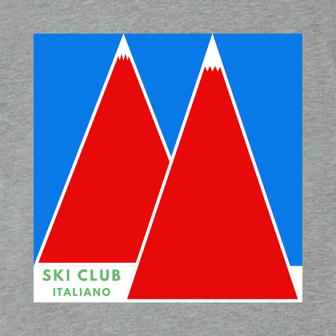 Ski Club Italiano Tee - Heather Grey - Image 2