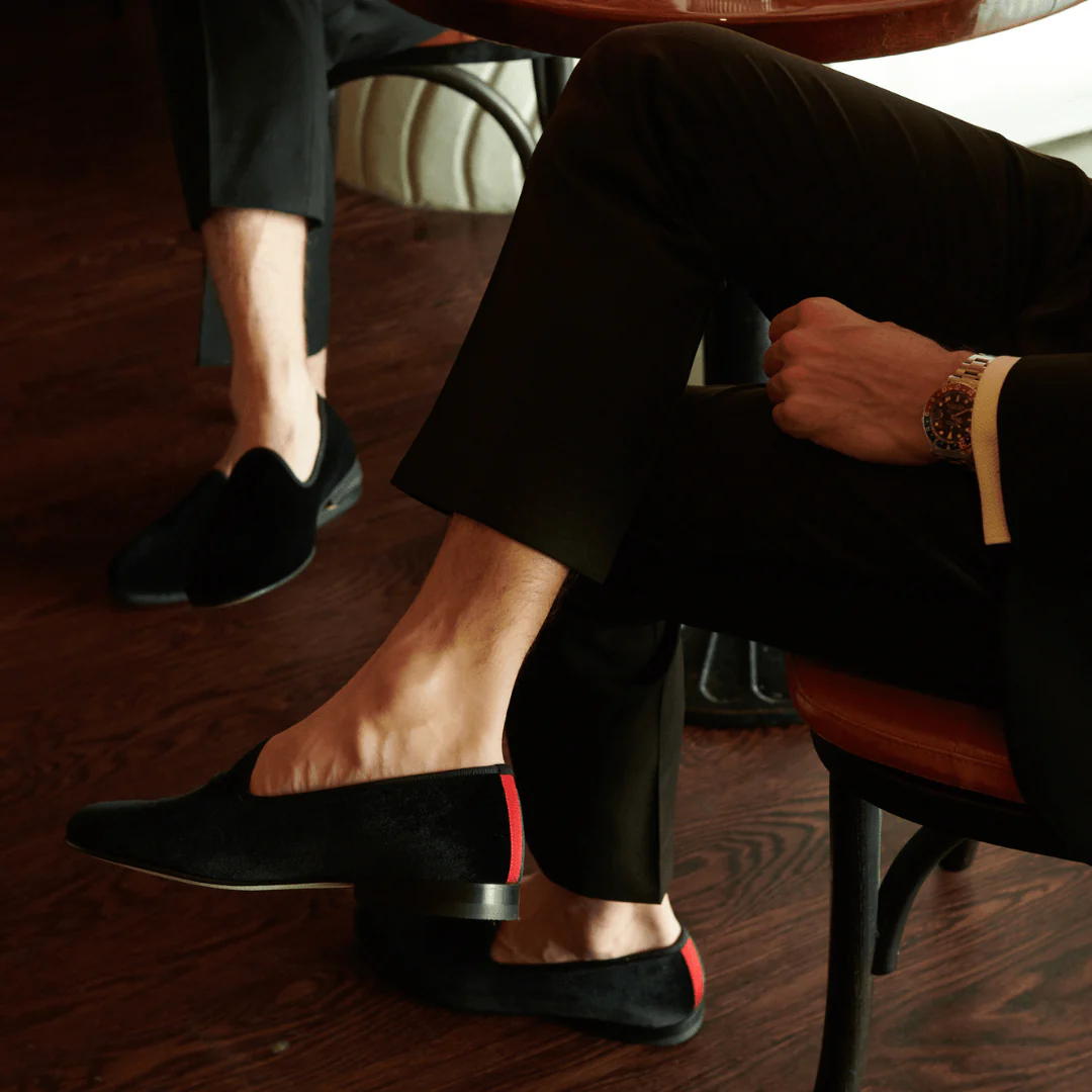 Men's Black Velvet Slipper II - Image 10