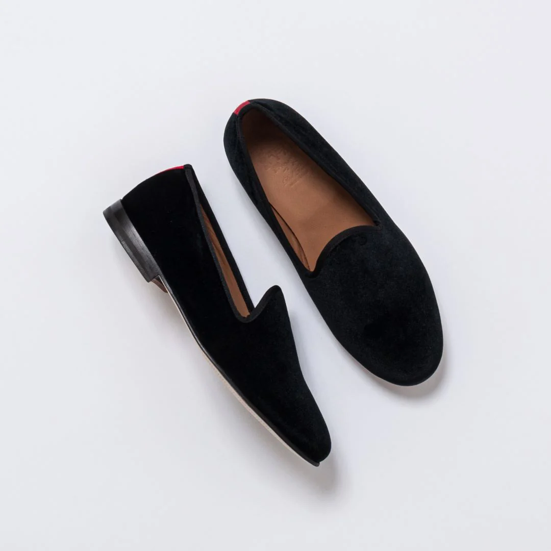 Men's Black Velvet Slipper II - Image 3