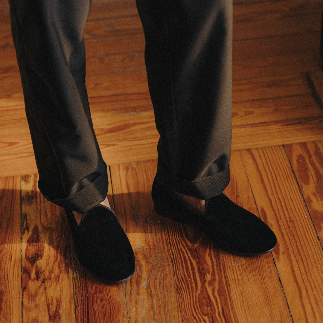 Men's Black Velvet Slipper II - Image 4