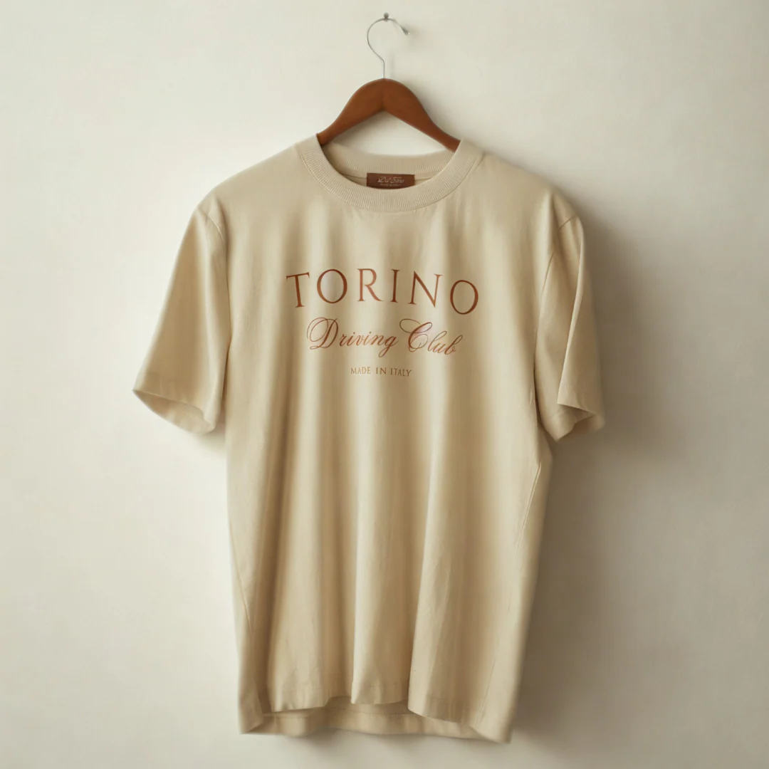 Torino Driving Club Tee - Vintage White - Image 3