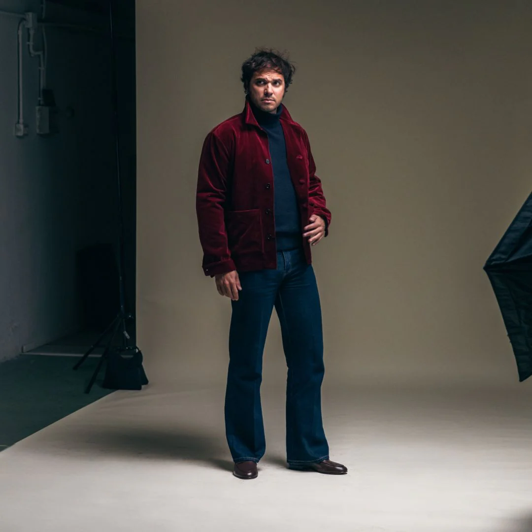 Men's Velour Cocktail Coat - Oxblood - Image 6