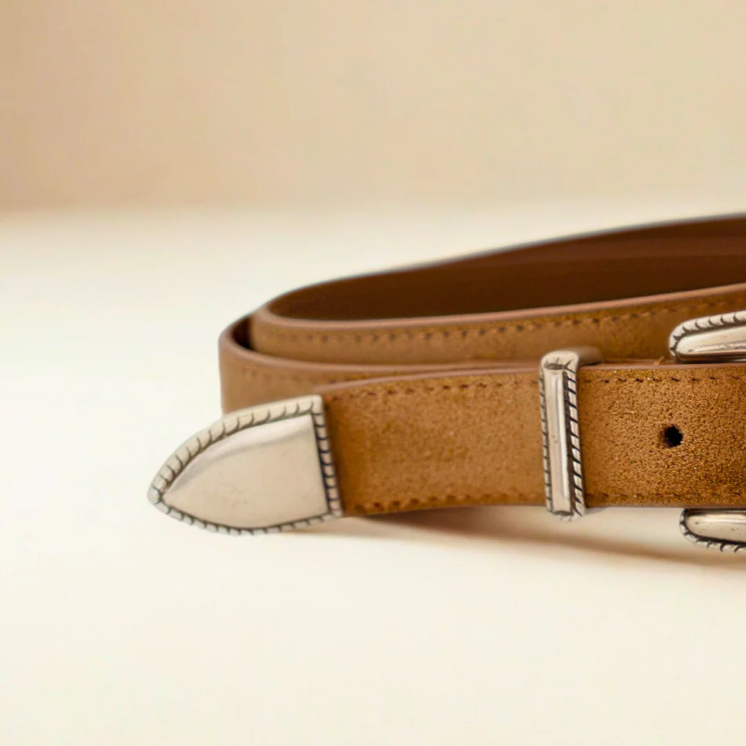 Western Belt - Cognac Suede - Image 5