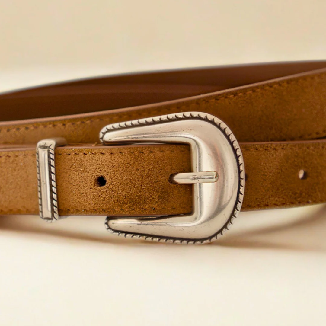 Western Belt - Cognac Suede - Image 7