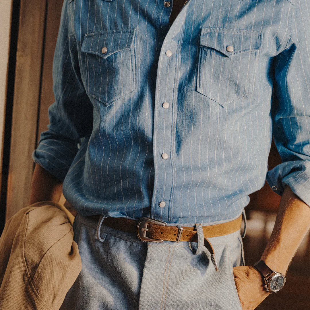 Western Belt - Cognac Suede - Image 8