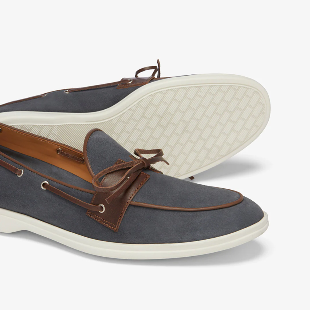 Women's Blue Suede Barca Yacht Loafer - Image 3