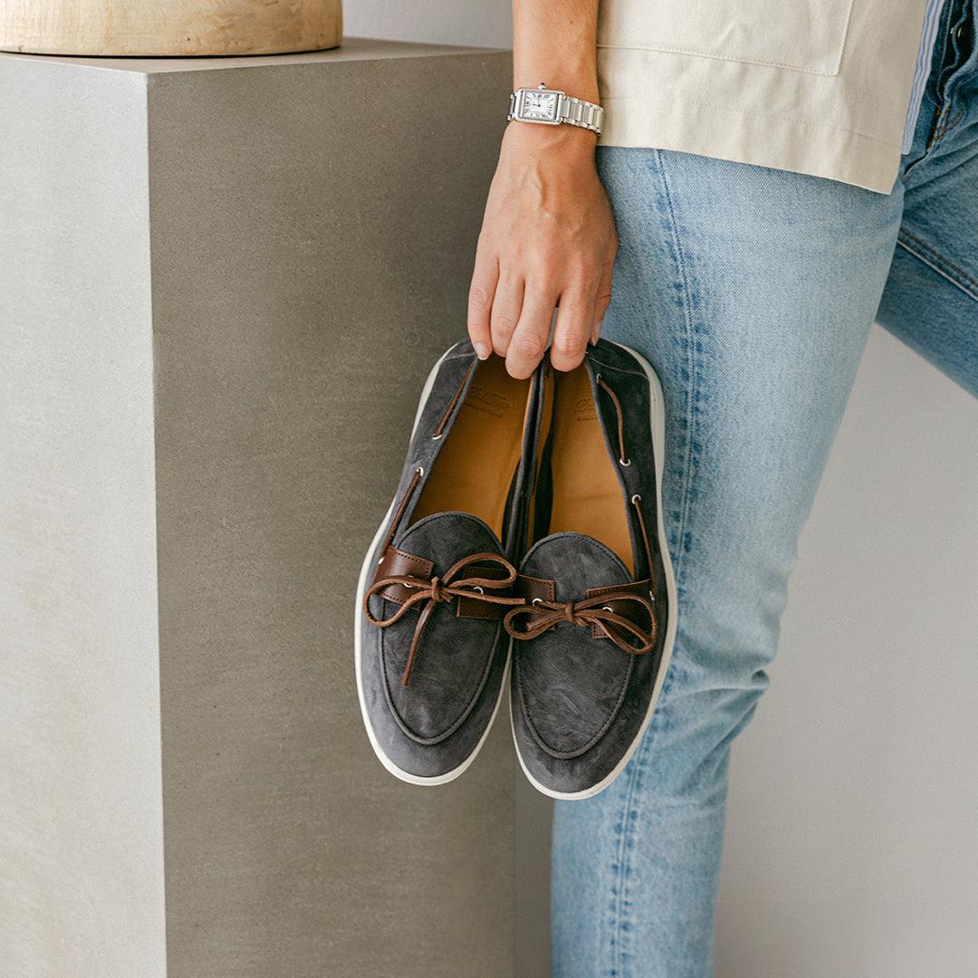 Women's Blue Suede Barca Yacht Loafer - Image 4