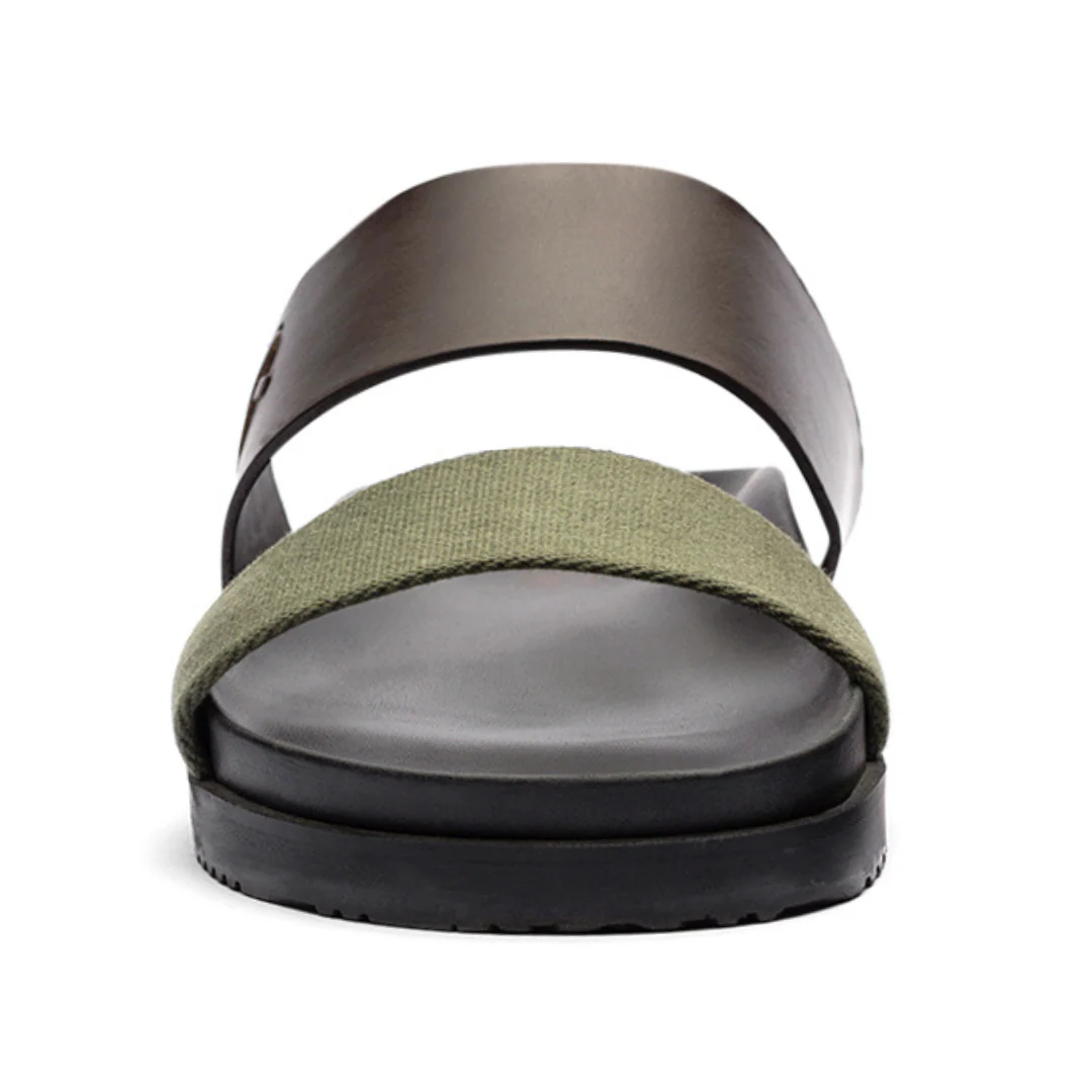 Men's Brown & Green Cinturini Sandal - Image 6