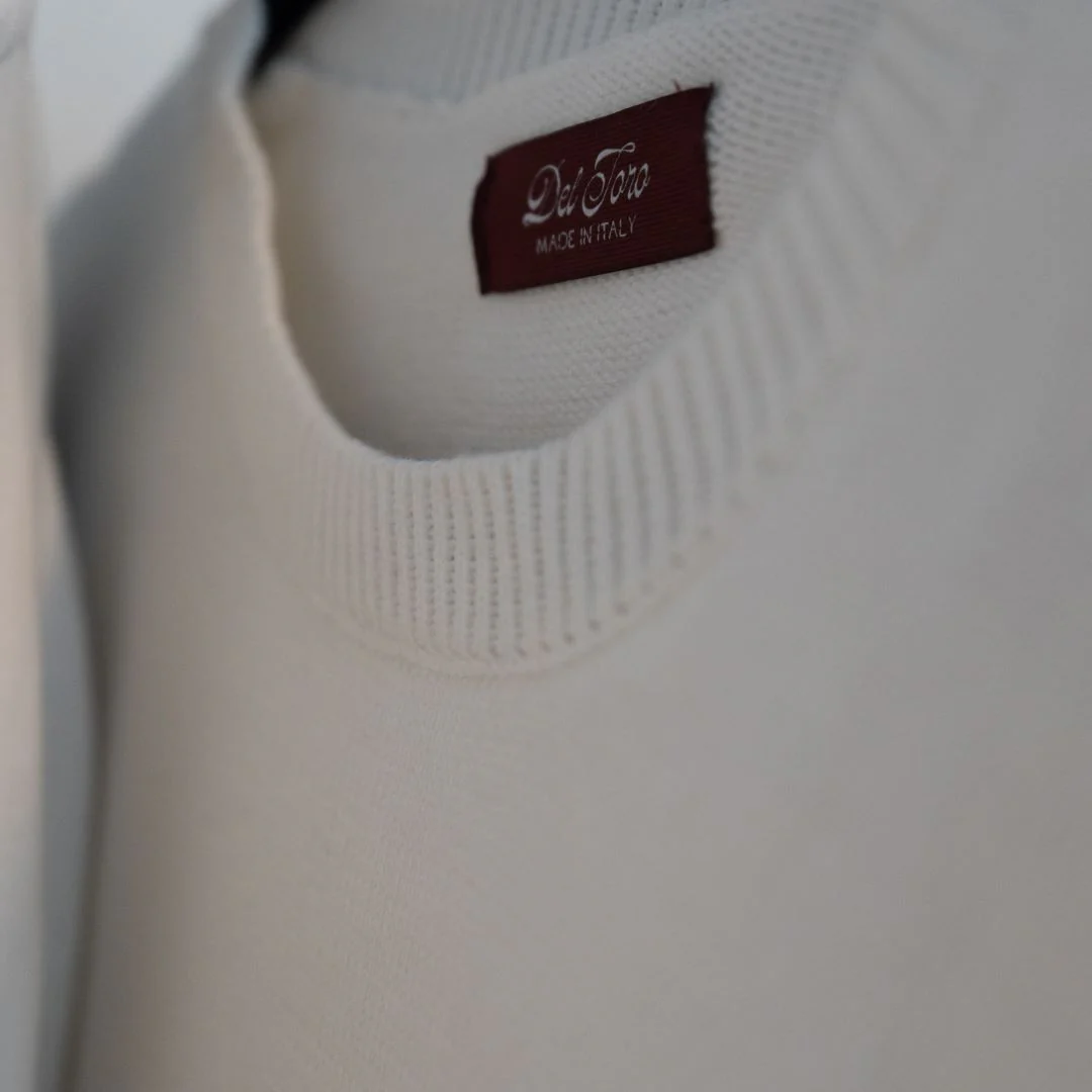 Women's Classic Crewneck Sweater - Vintage White - Image 5