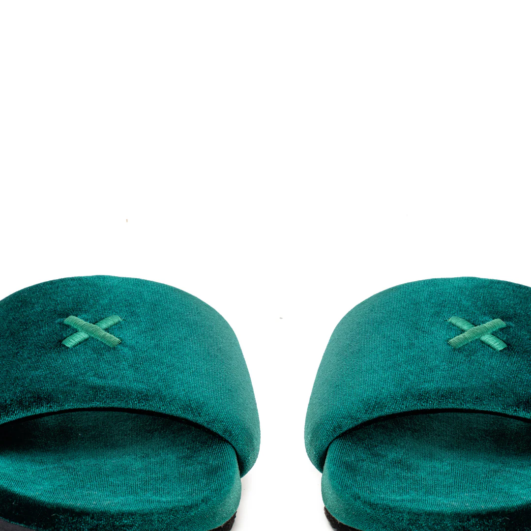 Women's Emerald Velvet House Slide - Image 5