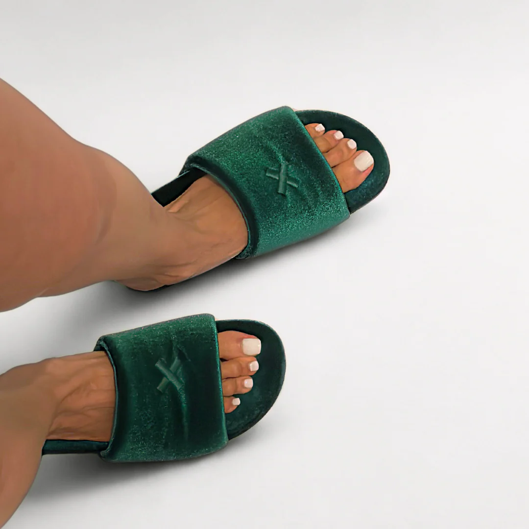 Women's Emerald Velvet House Slide - Image 6