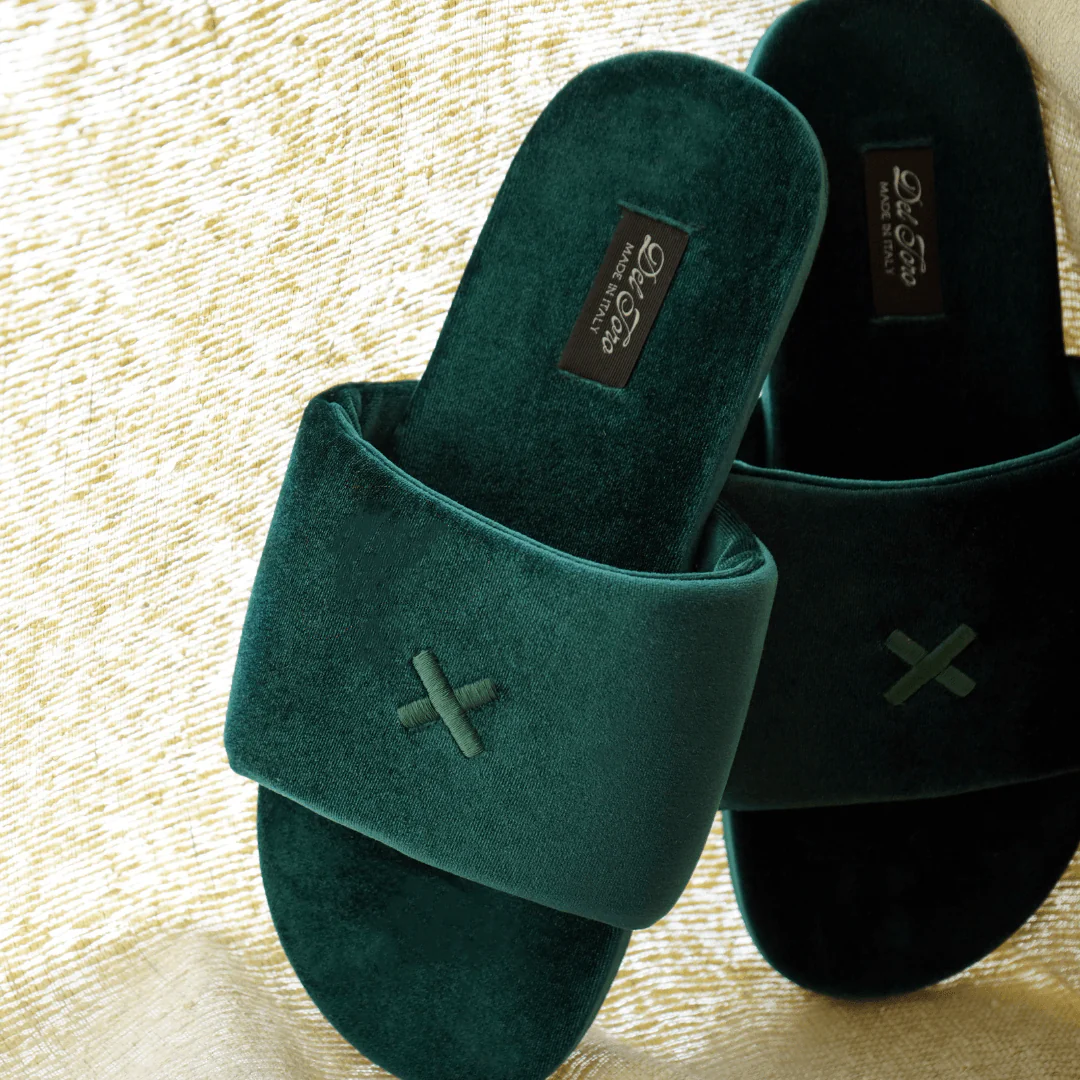 Women's Emerald Velvet House Slide - Image 7