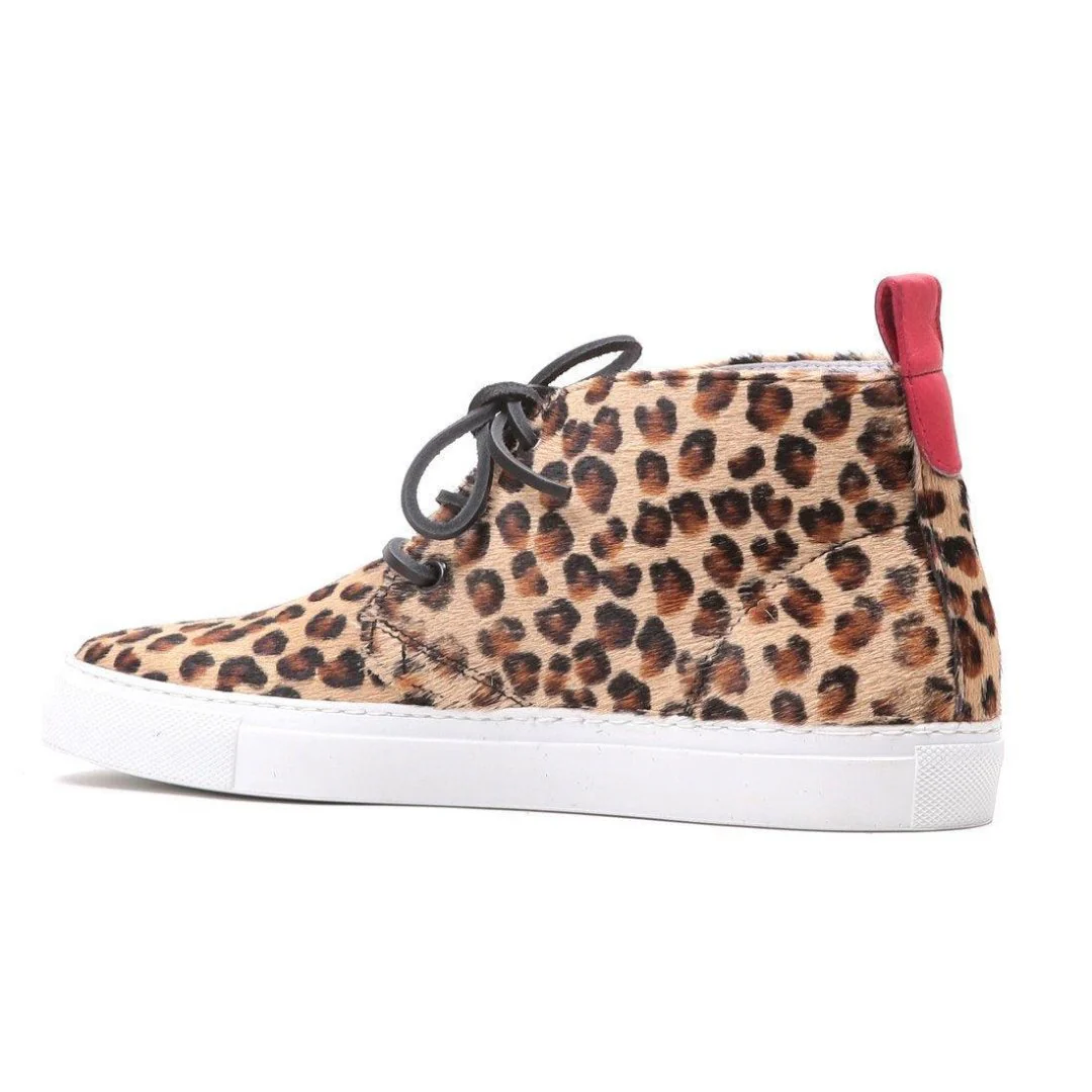Women's Pony Hair Leopard Chukka Sneaker - Image 4