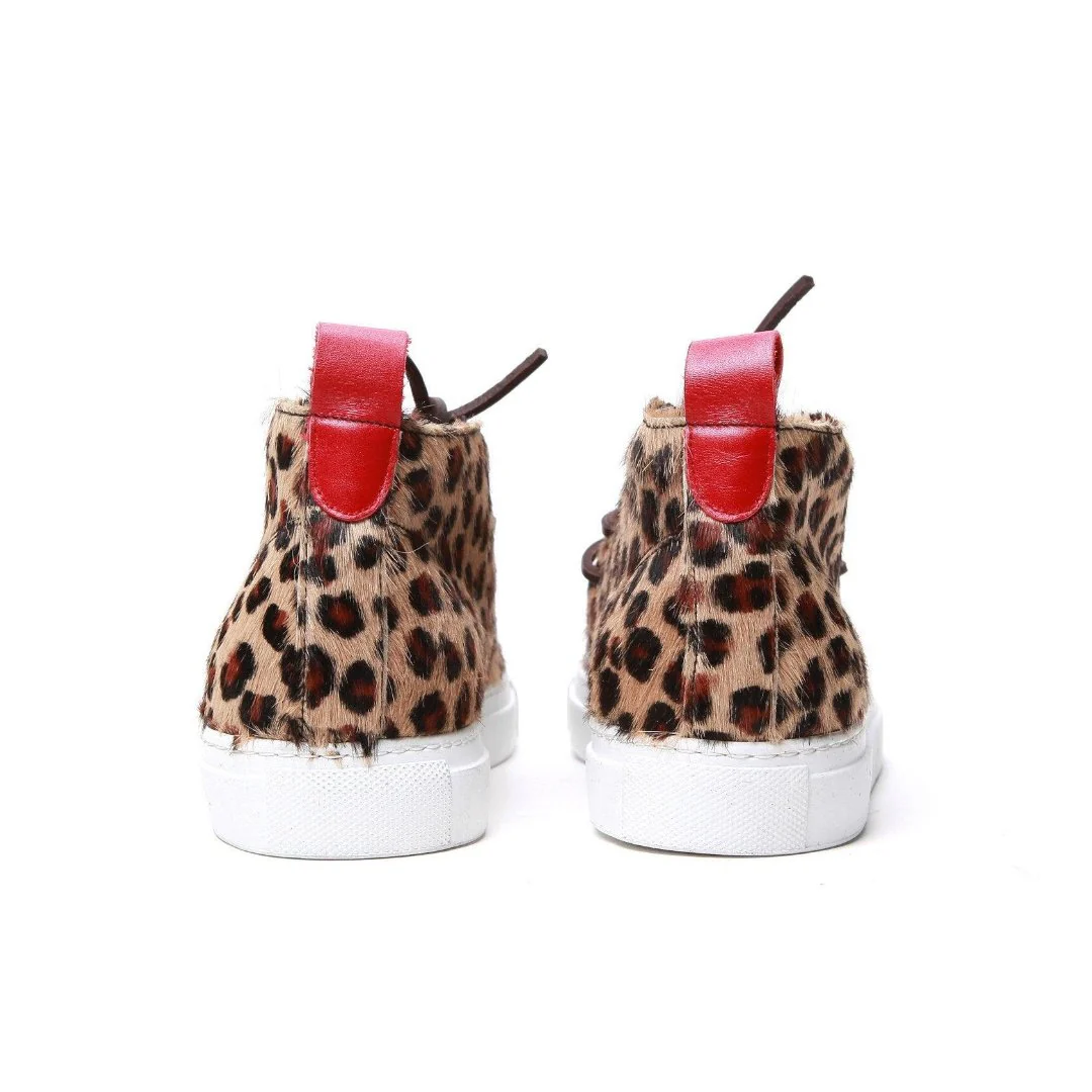 Women's Pony Hair Leopard Chukka Sneaker - Image 5