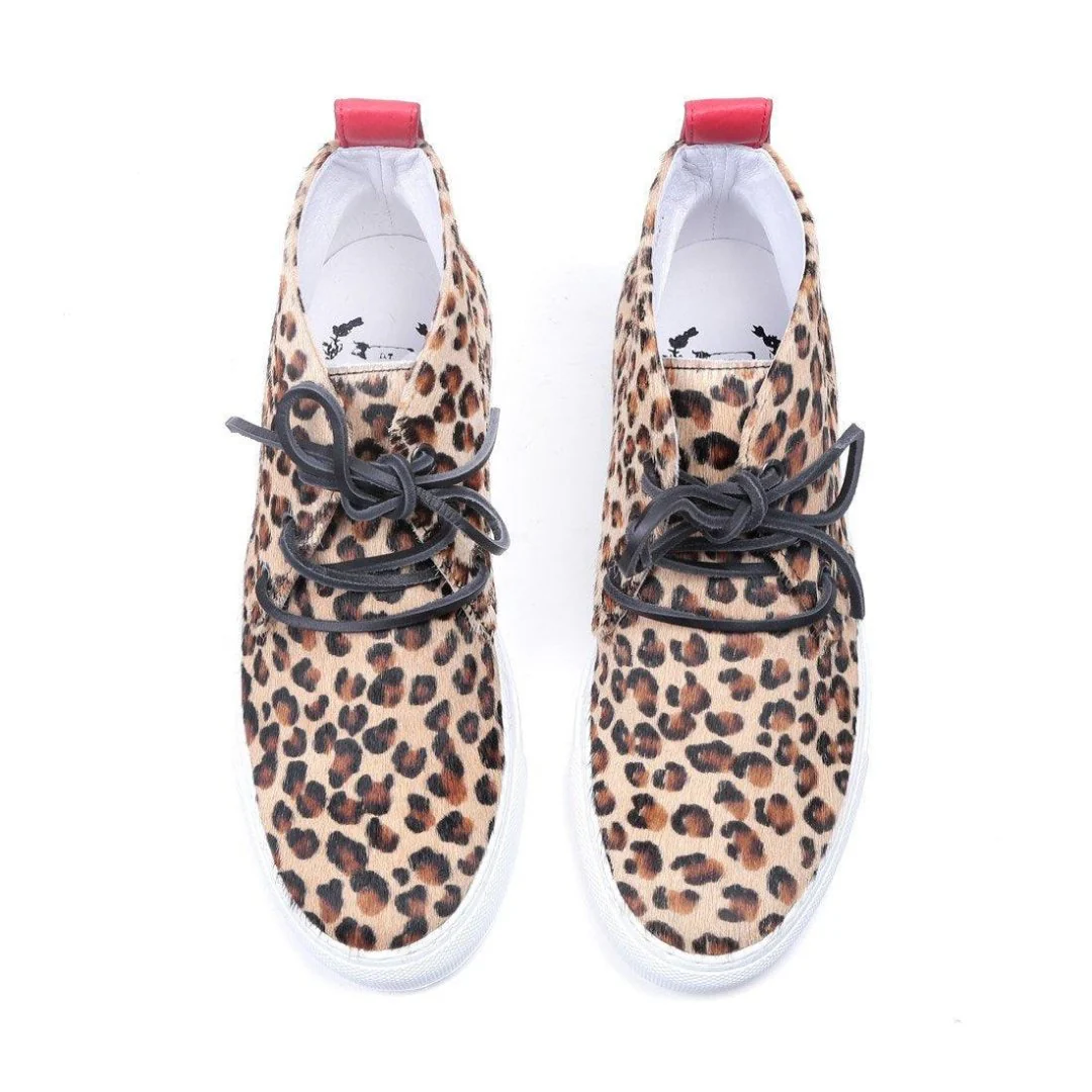 Women's Pony Hair Leopard Chukka Sneaker - Image 6