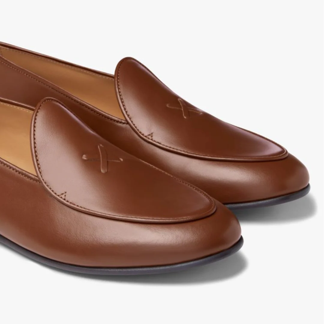 Women's Light Brown Leather Milano Loafer - Image 3