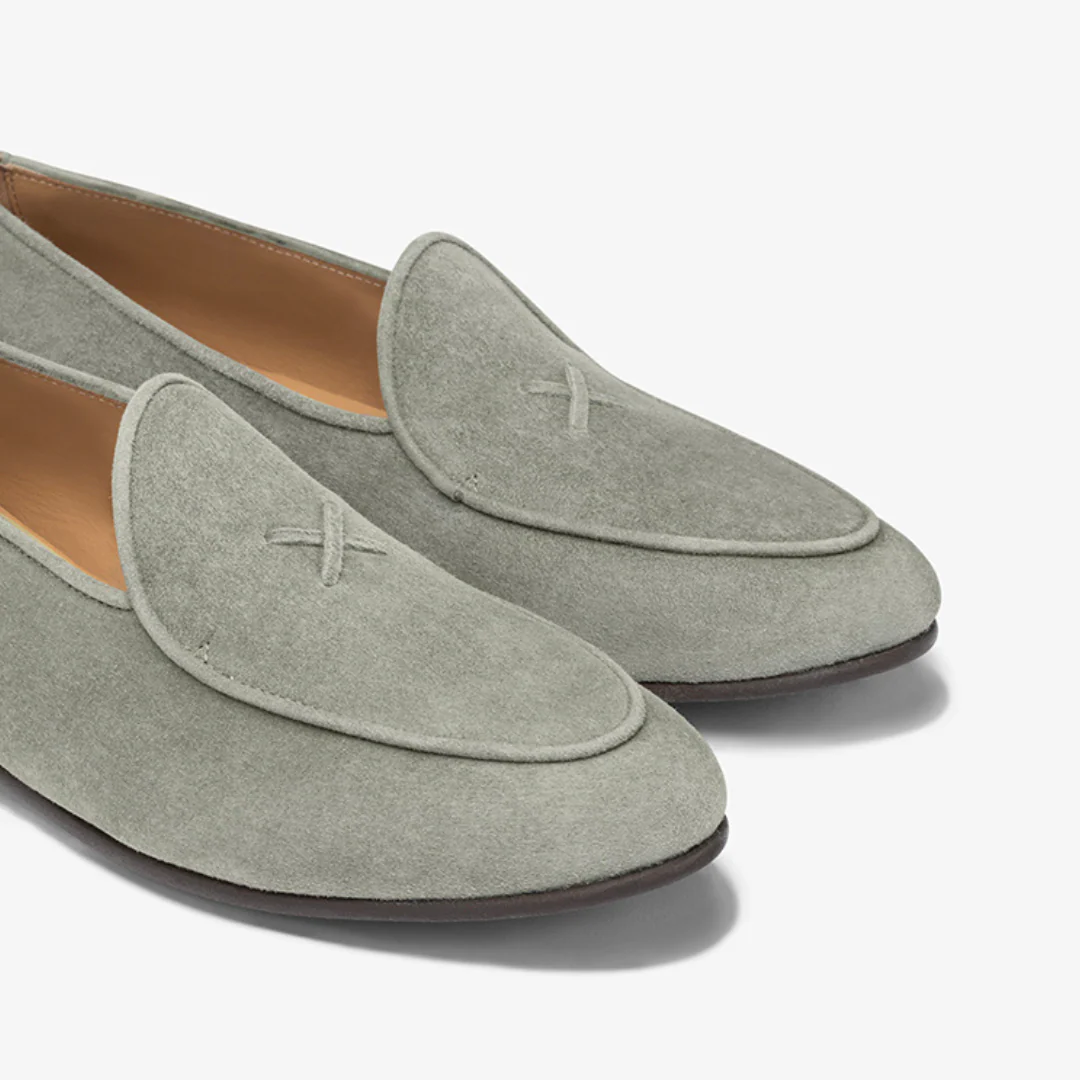 Men's Olive Grey Suede Milano Loafer - Image 3