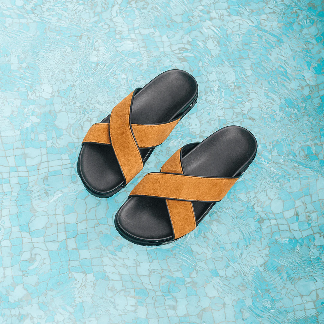 Men's Tan Amalfi Crossover Sandal - Image 2