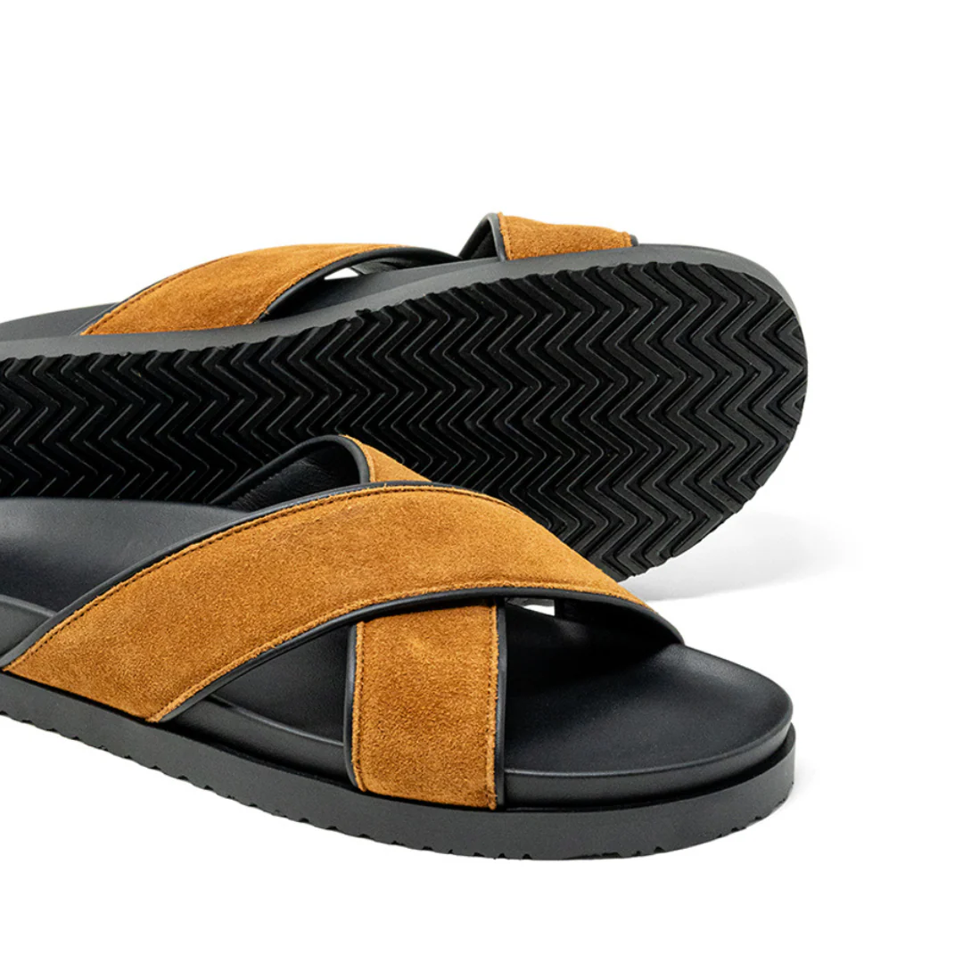 Men's Tan Amalfi Crossover Sandal - Image 3