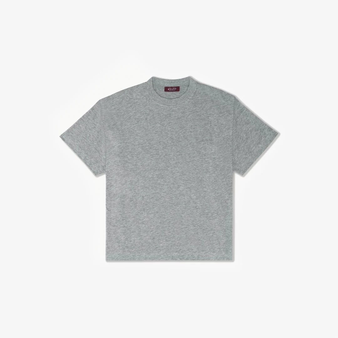 Women's Tonal Embroidered Tee - Heather Grey