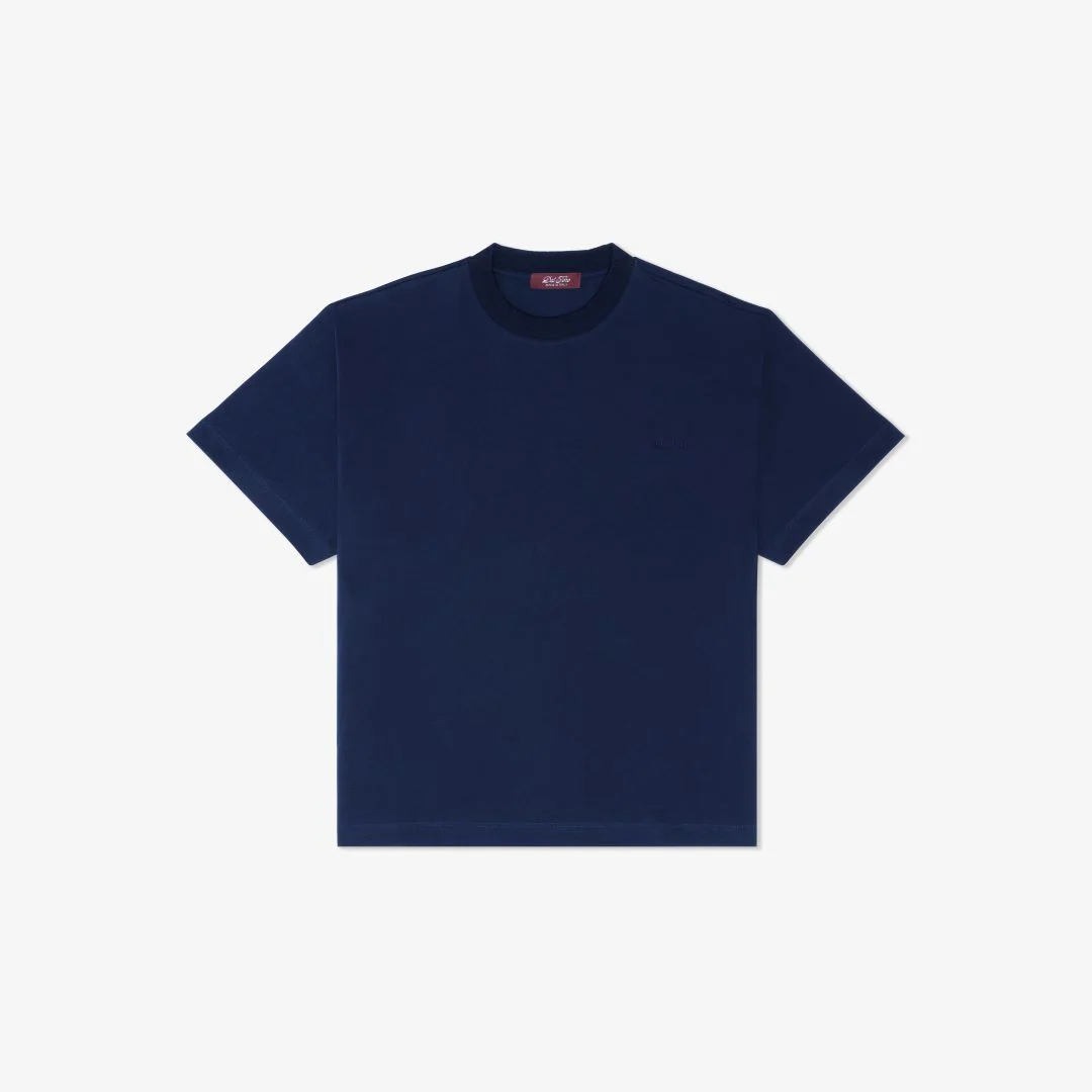 Women's Tonal Embroidered Tee - Navy
